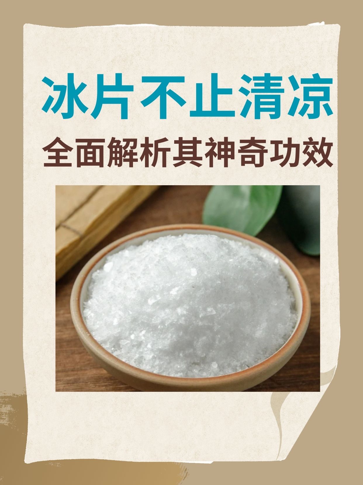 冰片的作用与功效你知道吗?原来好处这么多呀!