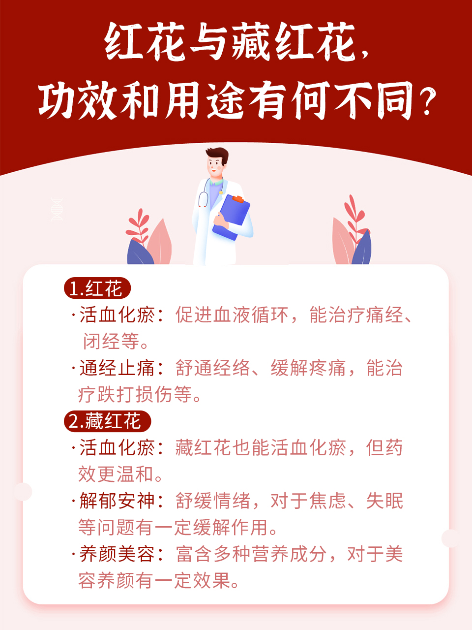 草红花的功效与作用真不少,特别是女性朋友要了解!